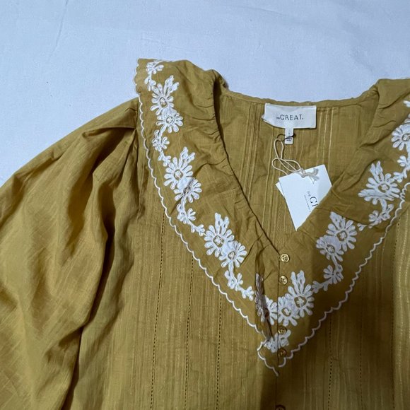 YELLOW EMBROIDERY BLOUSE - Picture 3 of 6